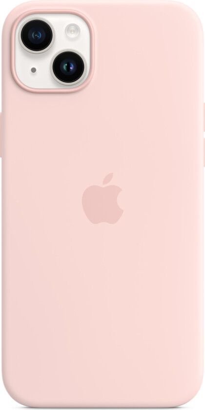 iPhone 14 Plus Silicone Case with MagSafe - Chalk Pink