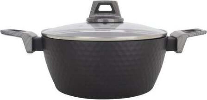 Kjele med lokk Amercook Black Aluminium (Ã 24 cm)