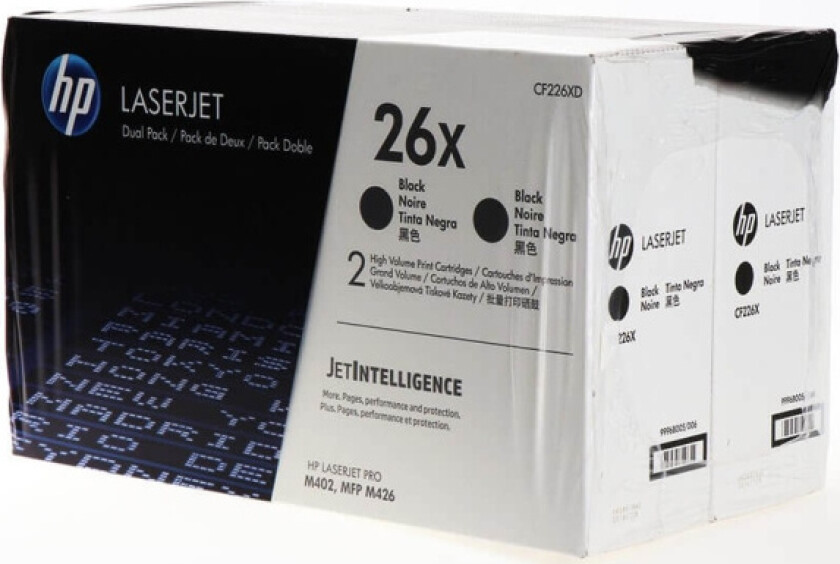 Hp Toner Svart 26x 9k - Cf226xd 2-pack