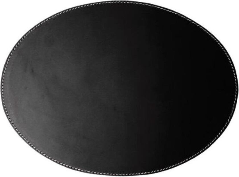 spisebrikke skinn oval sort
