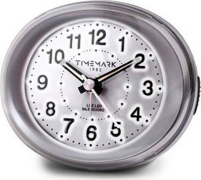 Analog vekkerklokke Timemark Silver 9 x 9 x 5,5 cm (9 x 9 x 5,5 cm)