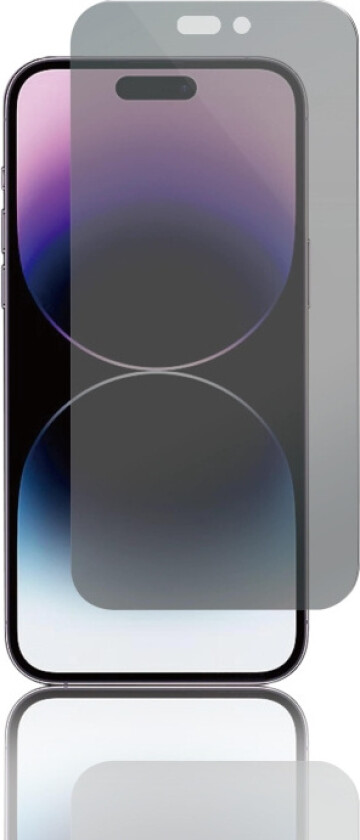 PANZER iPhone 14 Pro Max PANZER Skjermbeskyttelsesglass Premium - Personvernglass - Antibakteriell - Inkl. Kamerabeskyttelse