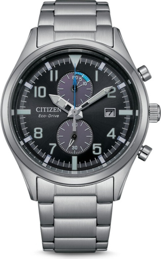 Mariner Chronograph CA7028-81E - Kvarts - Sølv - Herreklokker - Rustfritt stål - ledd m/pin - Mineral