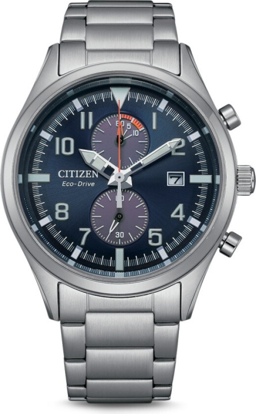 Mariner Chronograph CA7028-81L - Kvarts - Sølv - Herreklokker - Rustfritt stål - ledd m/pin - Mineral