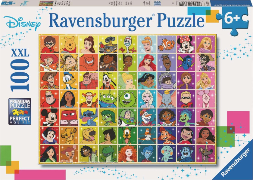 Puslespill 100 Disney Multi Character