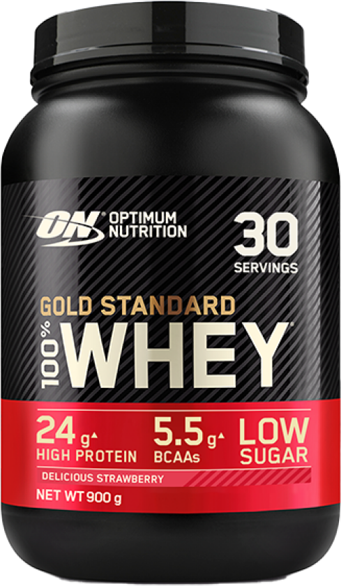 Bilde av 100% Whey GOLD Standard Whey, Delicious Strawberry, 900 g