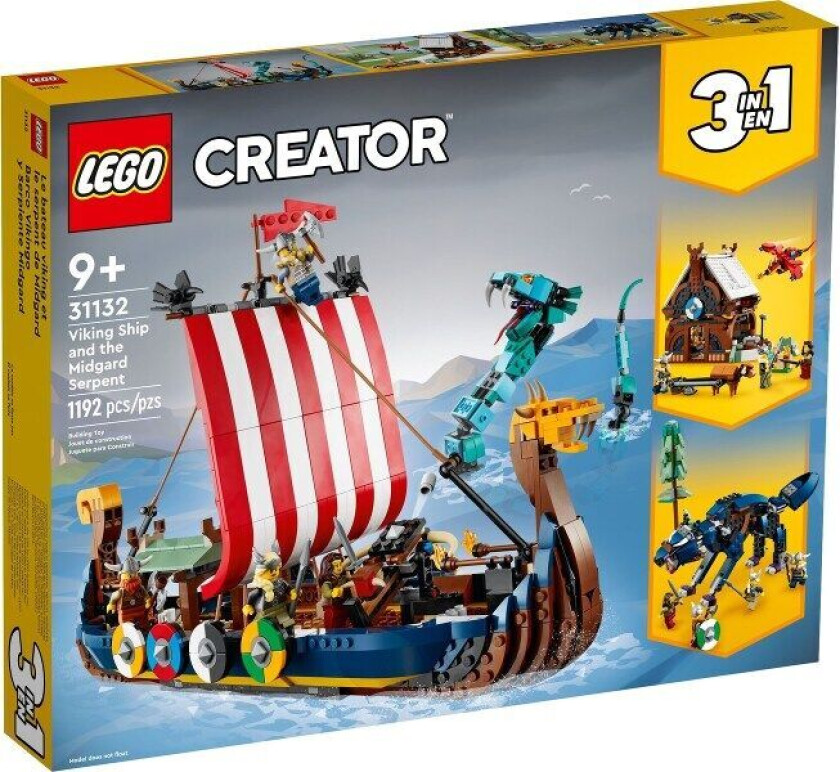 Lego Creator 31132 Vikingskip og midgardsormen