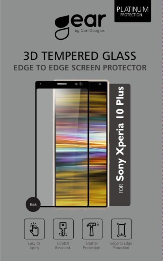 Glass Protector 3D Full Cover Black Sony Xperia 10 Plus