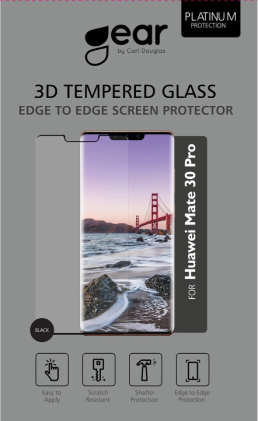 Glass Protector 3D Full Cover Black Huawei Mate 30 Lite