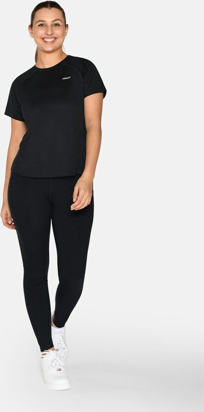 Women Sports T-shirt, Farge: Svart, Størrelse: XS, Kvinner