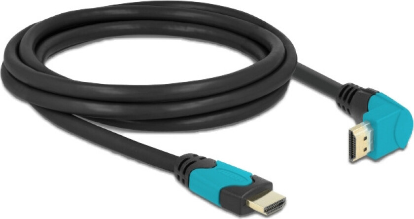 Bilde av High Speed Hdmi-Kabel 2.1 Nedovervinklet - Svart - 2m