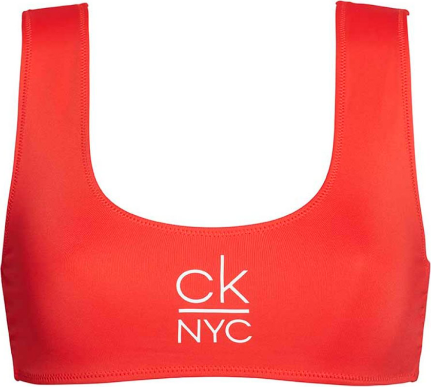 Calvin Klein Bikini Top, Farge: Rød, Størrelse: XS, Kvinner