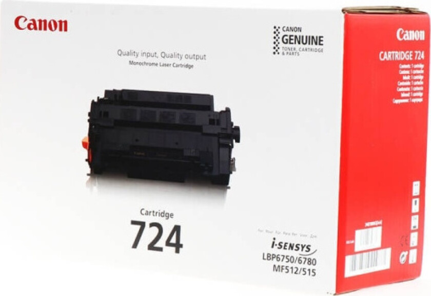 Toner Svart 724 6k - 6750dn