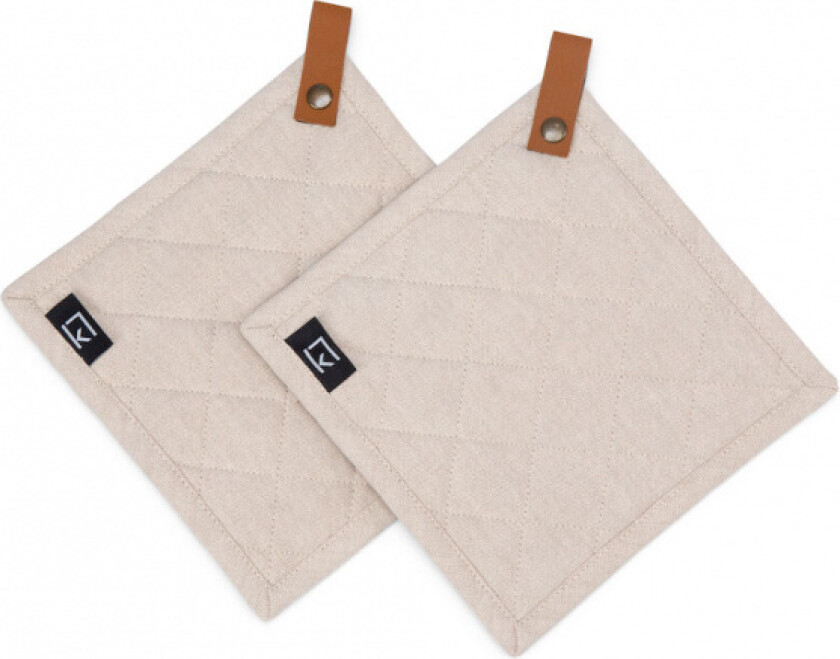 Kosta Linneväfveri Grytlappar 2-pack, Sand