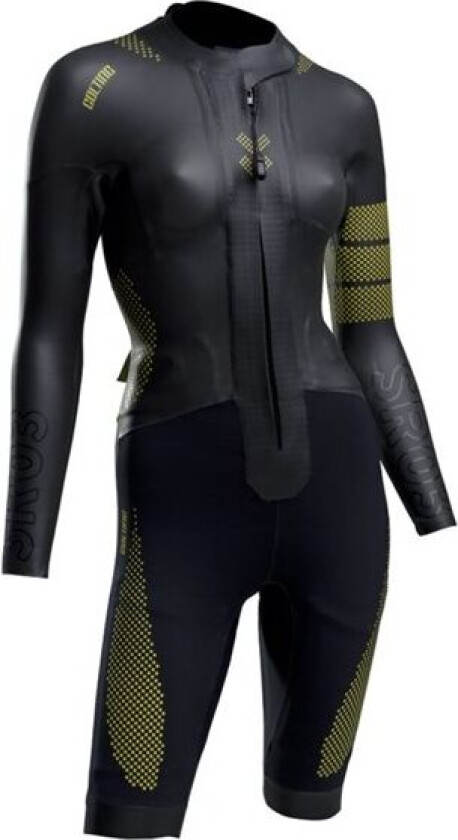 Women's Swimrun Wetsuit Sr03 XS, Black/Yellow