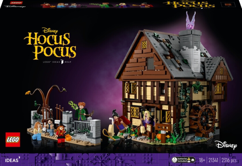 Ideas 21341 Disney Hocus Pocus: The Sanderson Sisters&apos; Cottage