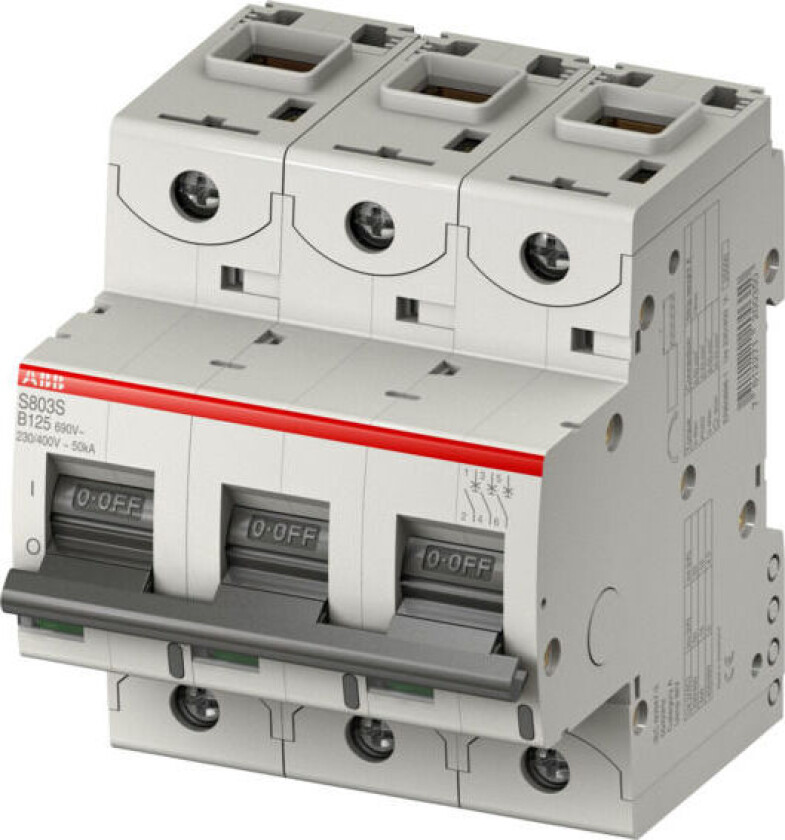 Automatsikring S803S-C80A 3P - 1628781