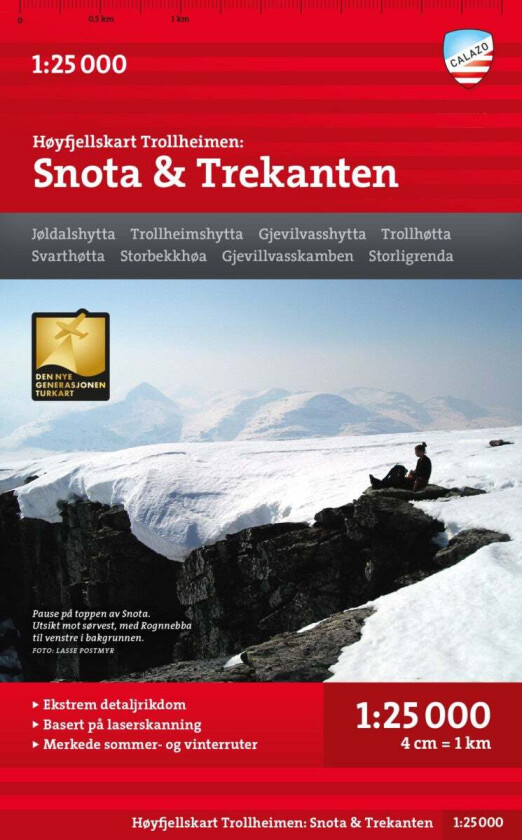 Høyfjellskart Trollheimen: Snota & Trekanten