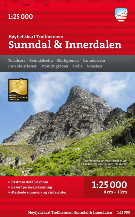 Høyfjellskart Trollheimen : Sunndal & Innerdalen