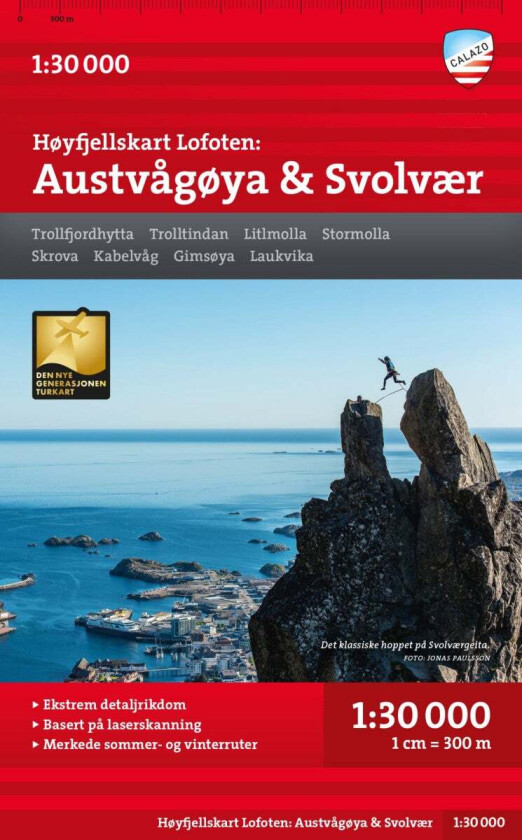 Høyfjellskart Lofoten : Austvågøya & Svolvær