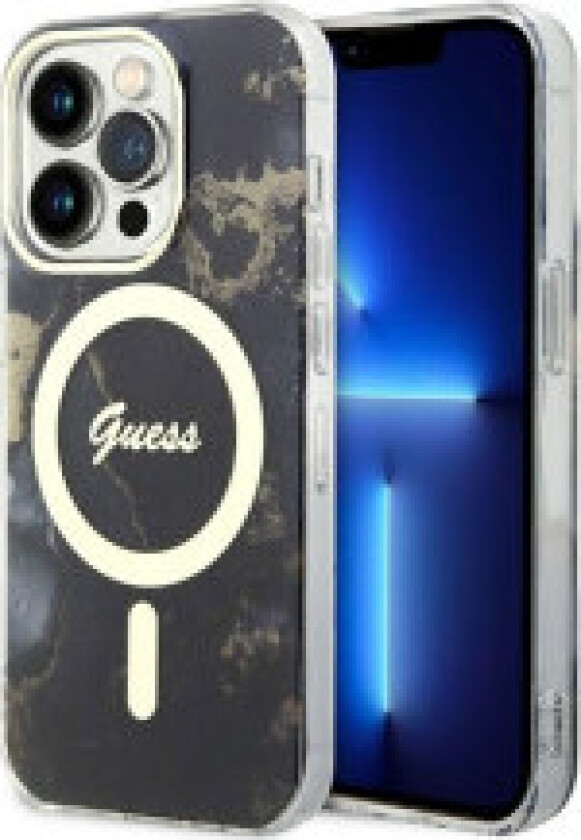 Guess Golden Marble MagSafe - Deksel til iPhone 14 Pro