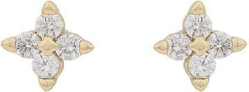 Snö Of Sweden Wish Small Earrings Gold/Clear 5mm