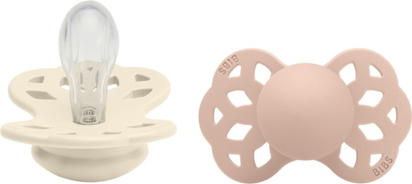 Pacifier Infinity Symmetrical Silicone Ivory/Blush  Size 1 2