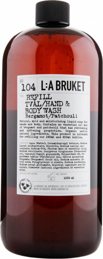 Refill Flytande Tvål Bergamot/Patchouli 1000 ml