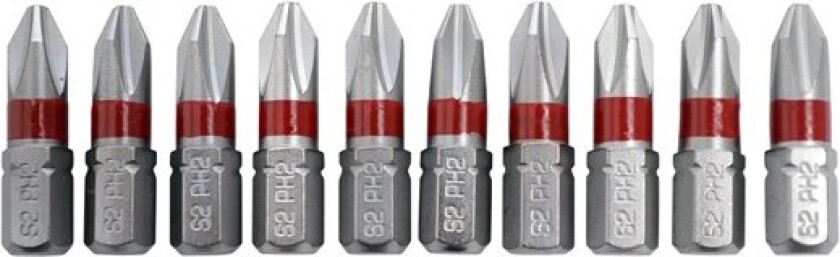 Bits PH2 - 10 stk. i eske S2-stål