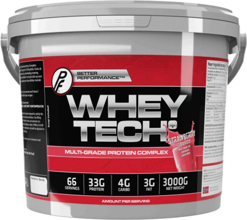 Proteinfabrikken Whey Tech Jordbær 3000g