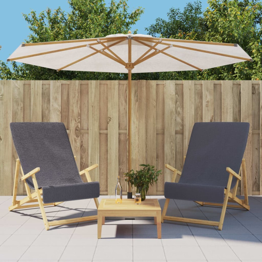 Strandhåndklær 2 stk antrasitt 60x135 cm stoff 400 GSM