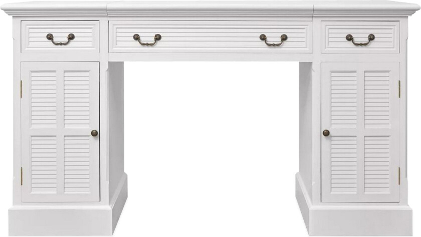 Skrivebord hvit 140x48x80 cm