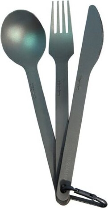 Sea To Summit Titanium Cutlery Set 3 Pc Blue Anodised 3