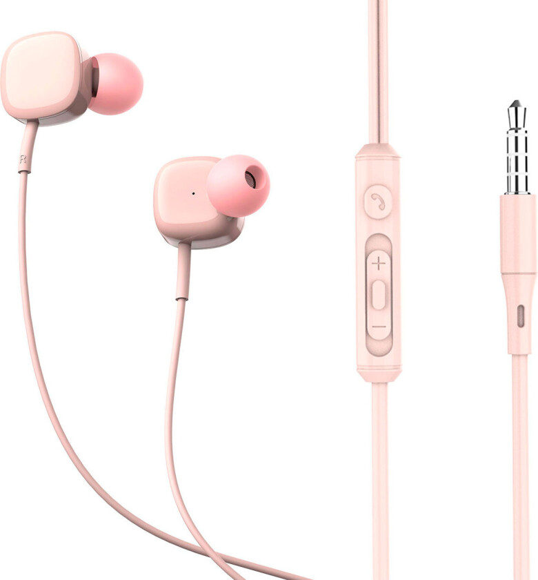 Tellur Macaron In-Ear-hodetelefoner (3,5 mm) Rosa