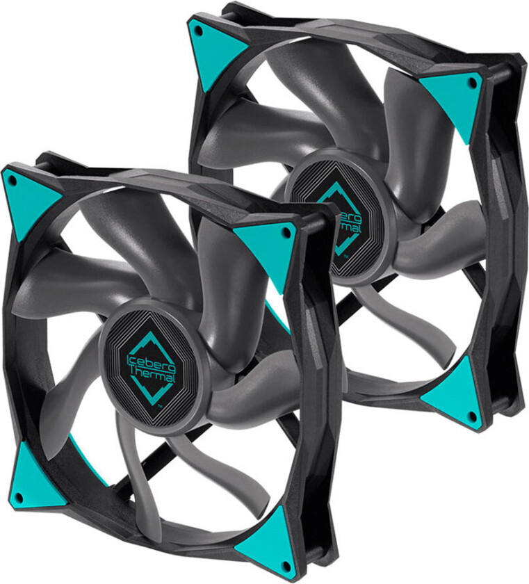 Iceberg Thermal IceGALE Xtra PC Fan (2500RPM) 140mm - 2pk - Svart