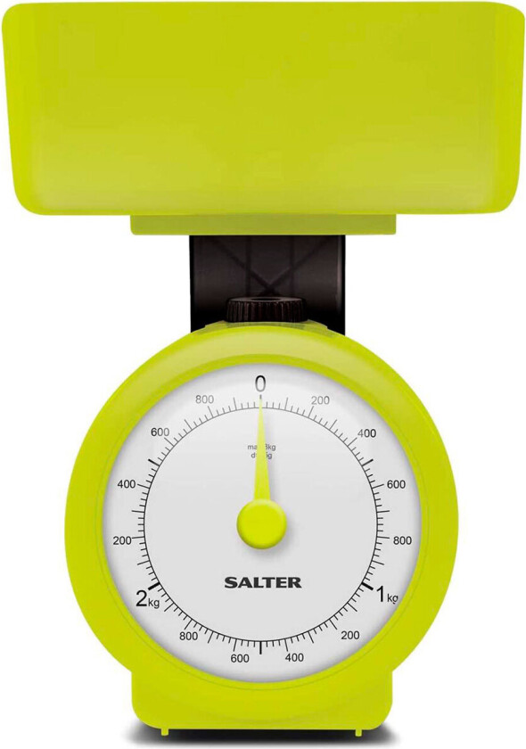 Salter 112 Retro Kjøkkenvekt m/skål (3kg/1g) Grønn