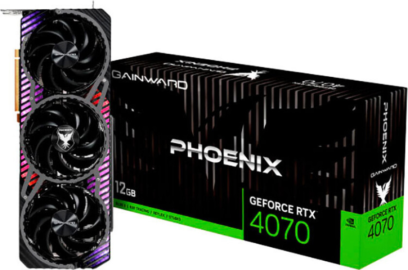 Gainward RTX4070 Phoenix grafikkort - NVIDIA GeForce RTX 4070 - 12 GB GDDR6X