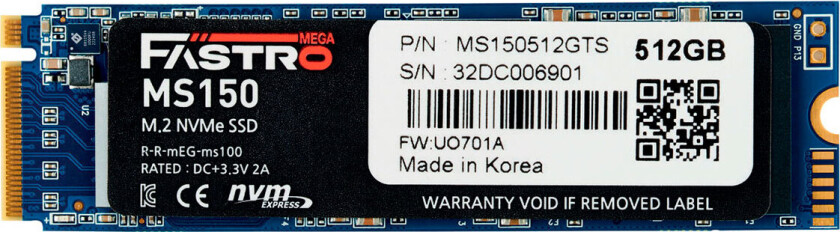 MegaFastro MS150 Series SSD 512GB - M.2 PCIe (NVMe)