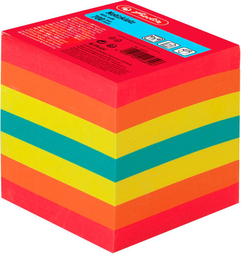 Herlitz Notisblokk m/700 ark (9x9x9cm) Multi