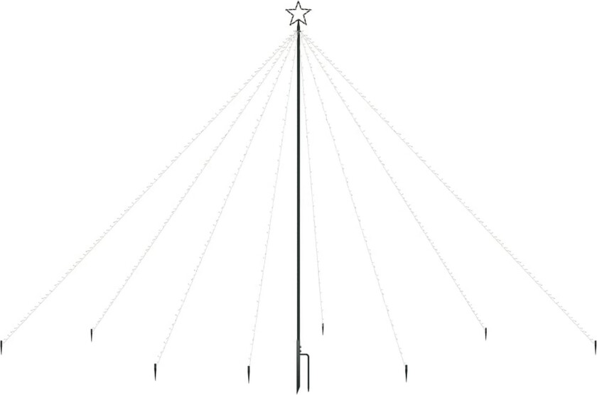 LED-juletrelys foss innendørs utendørs 576 LED 3,6 m