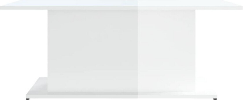 Salongbord høyglas hvit 102x55,5x40 cm sponplate