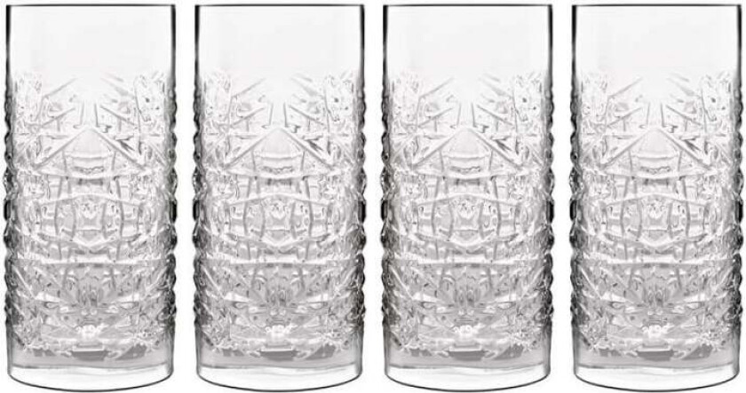 - Mixology Textures Longdrink Glass - 4 Pack (12420-02)