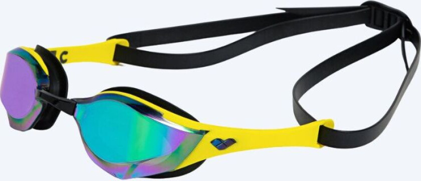 Elite svømmebriller - Cobra Edge SWIPE Mirror - Gul/svart (Grønt mirror)