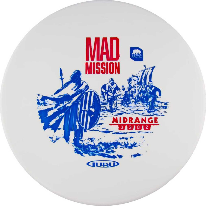 Arctic Line Midrange Mad Mission, 150-165g, midrange frisbeegolf White