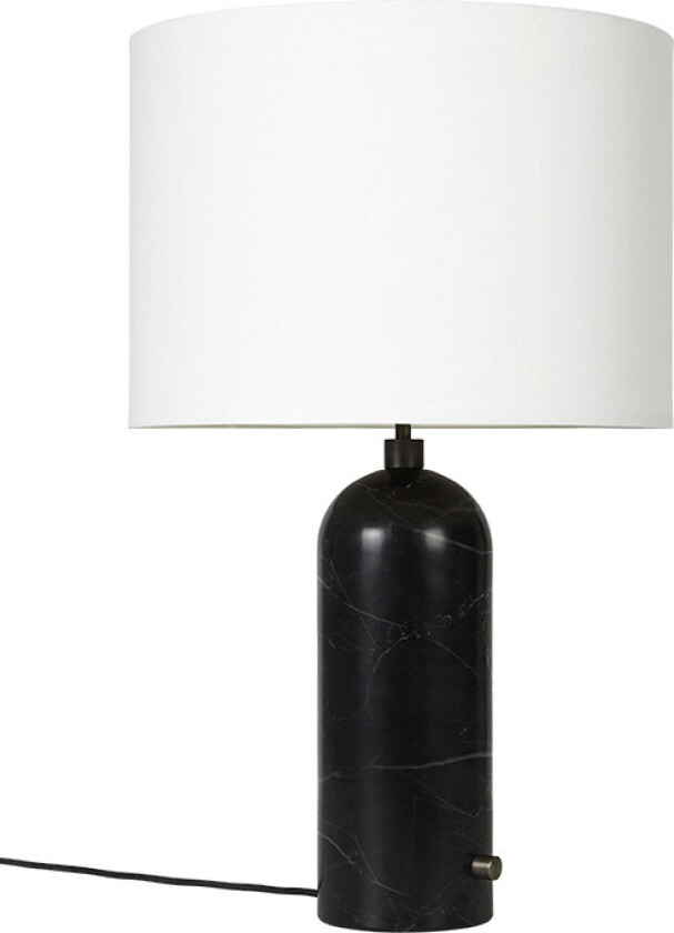 Gravity Table Lamp – Large White / Black Marble