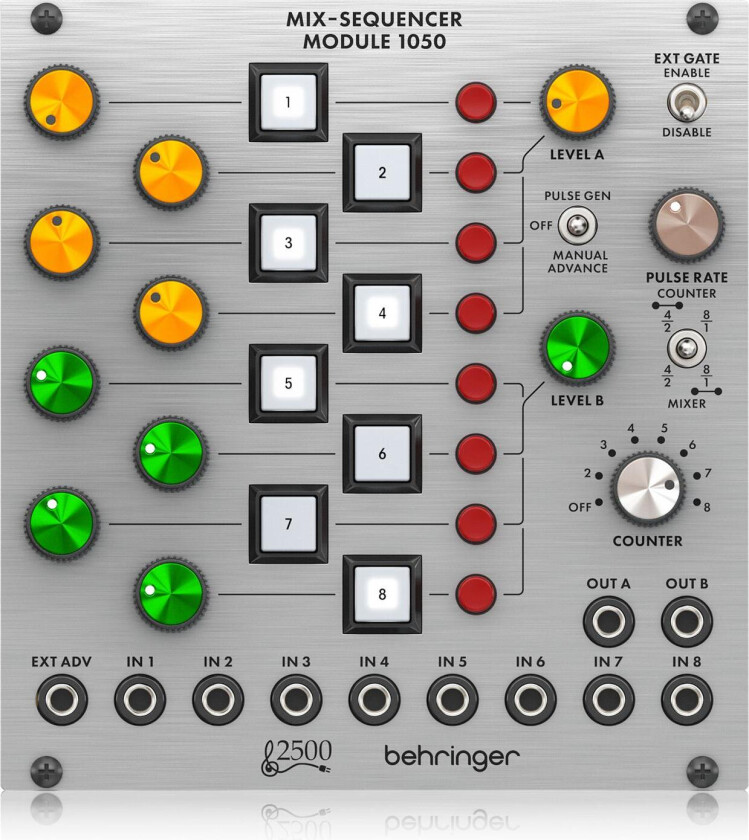 Bilde av Mix-Sequential Module 1050 8ch Mixer/sequencer Modul For Eurorack