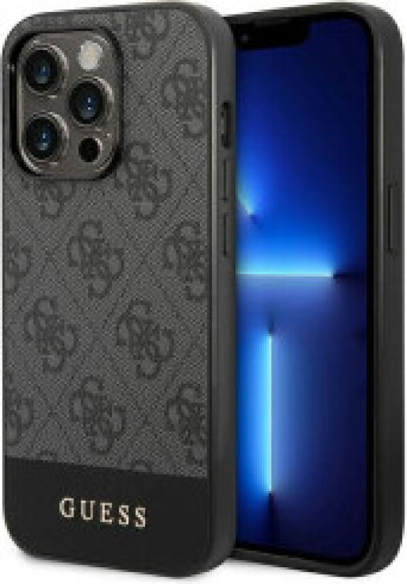 Guess 4G Bottom Stripe Metal Logo Collection - Deksel til iPhone 14 Pro Max