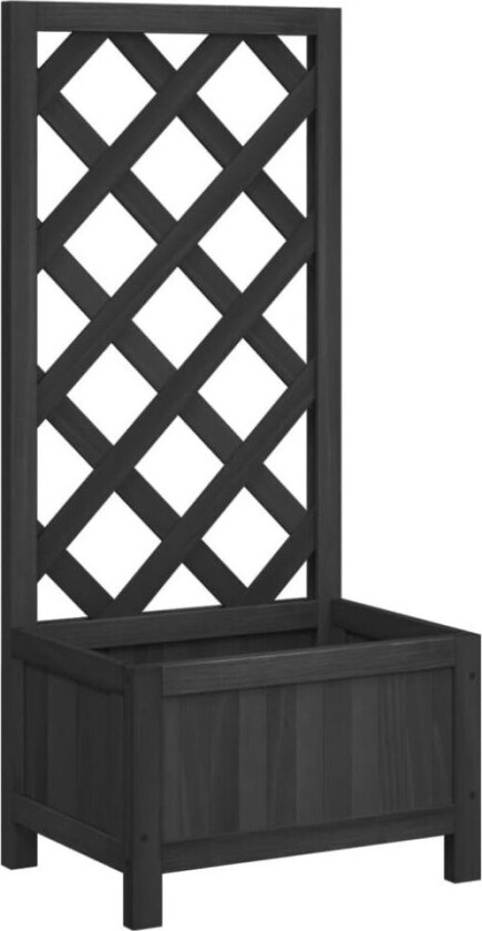 Plantekasse med espalier svart heltre gran