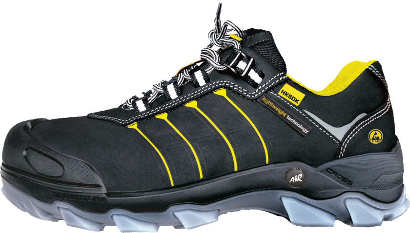 B3 sik.sko str. 44 - m/snørre, læder, alu-tåkappe techfiber sømværn, air-sål