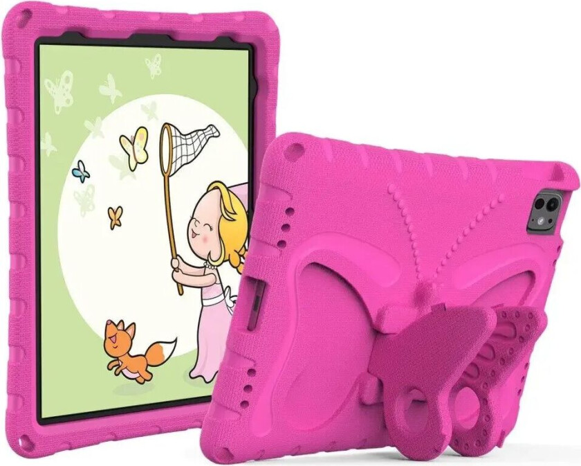 iPad Pro 11" (2024) Butterfly Kickstand Barnedeksel - Rosa